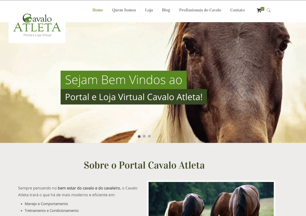 Web Site Cavalo Atleta